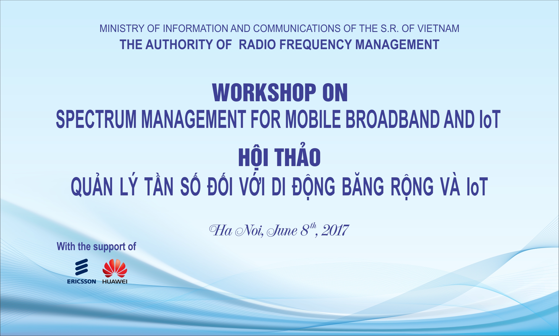 Workshop on Spectrum Management for Mobile Broadband and IoT